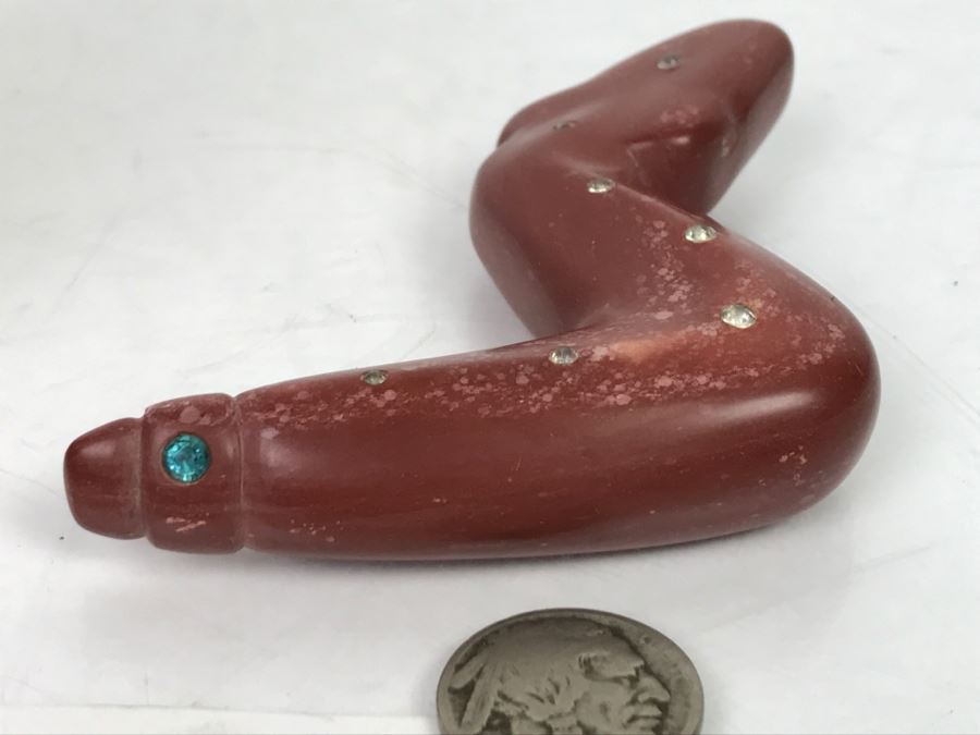 Native American Rattle Snake Pipestone Carving With Stones From Minnesota [Photo 10]