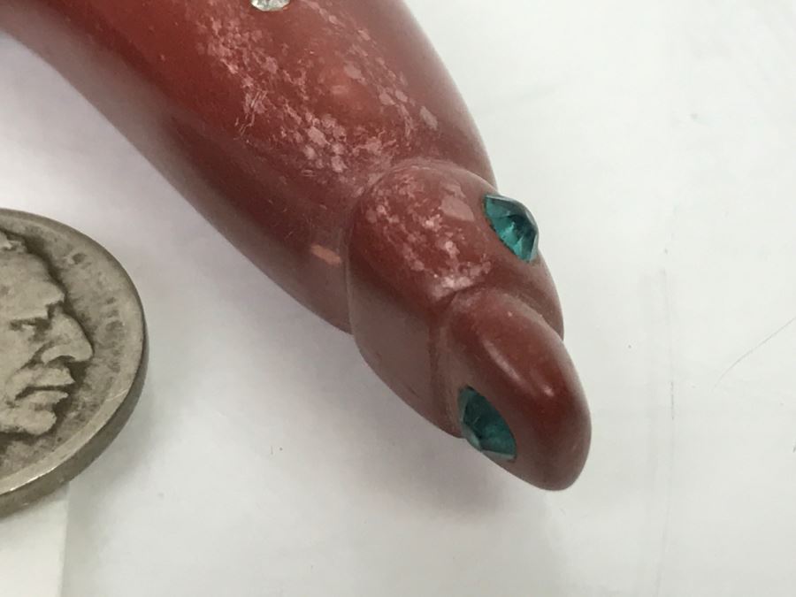 Native American Rattle Snake Pipestone Carving With Stones From Minnesota [Photo 8]