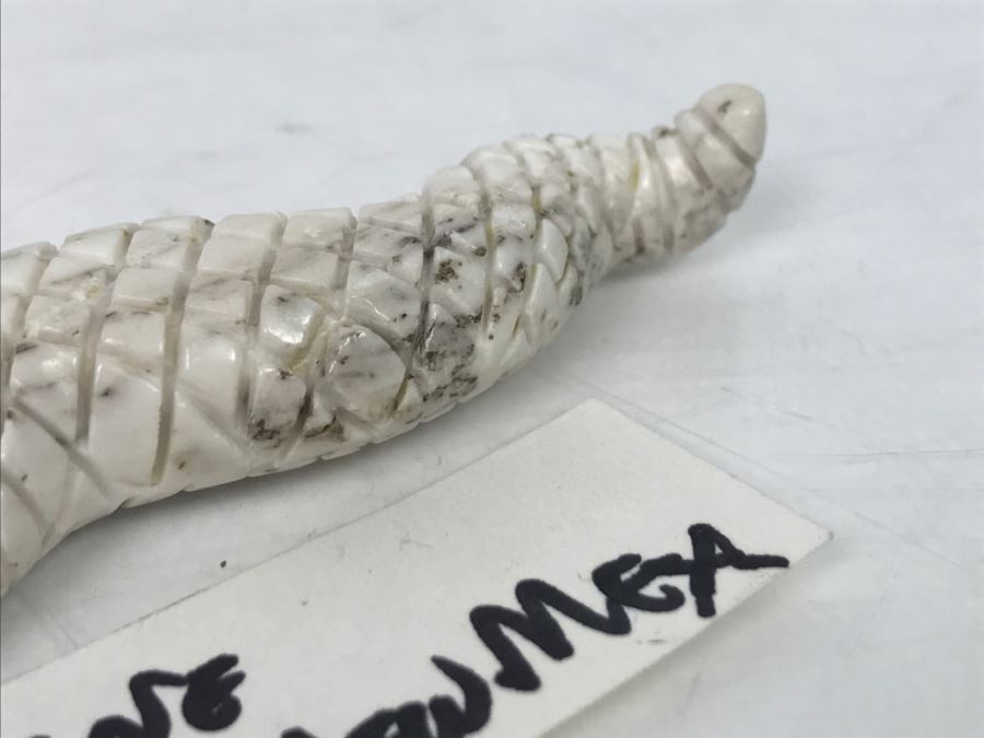 Native American Carved Rattle Snake Travertine Carving From New Mexico [Photo 16]
