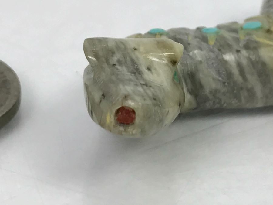 Native American Carved Stone Rattle Snake [Photo 10]