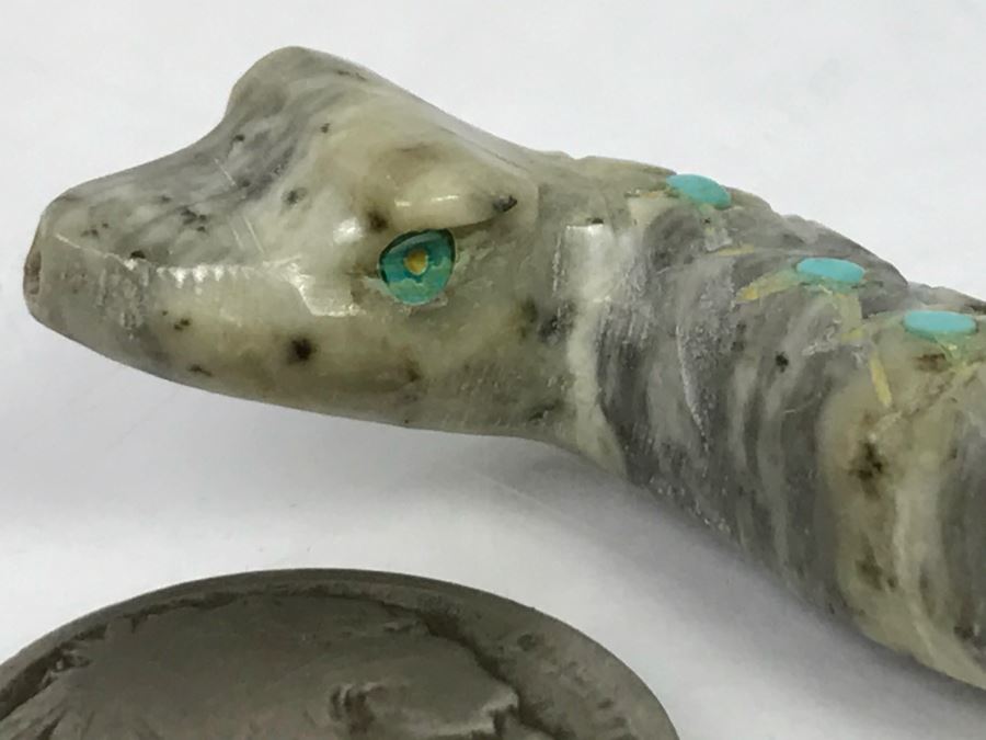 Native American Carved Stone Rattle Snake [Photo 8]