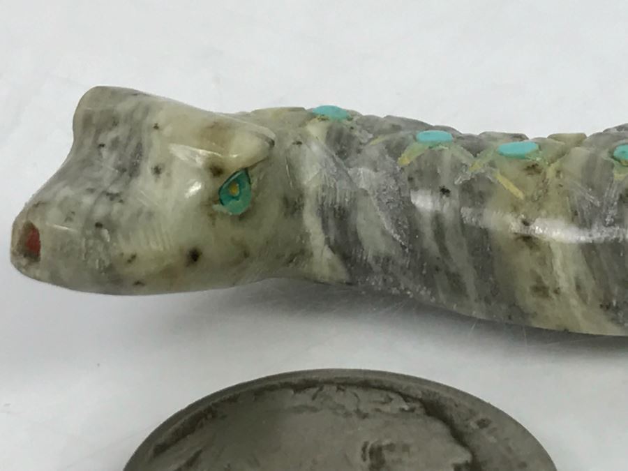Native American Carved Stone Rattle Snake [Photo 7]