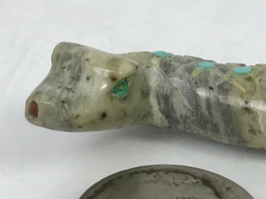 Native American Carved Stone Rattle Snake [Photo 6]