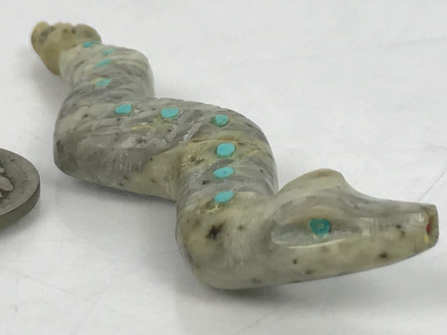 Native American Carved Stone Rattle Snake [Photo 12]
