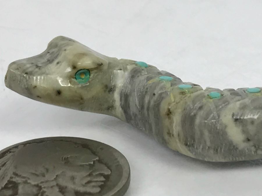 Native American Carved Stone Rattle Snake [Photo 9]
