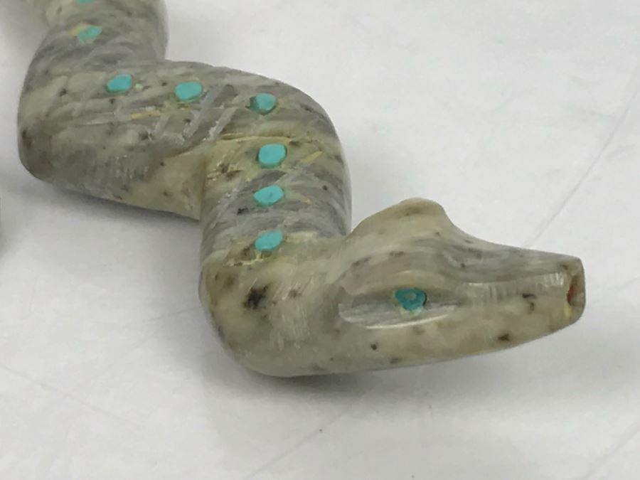Native American Carved Stone Rattle Snake [Photo 13]
