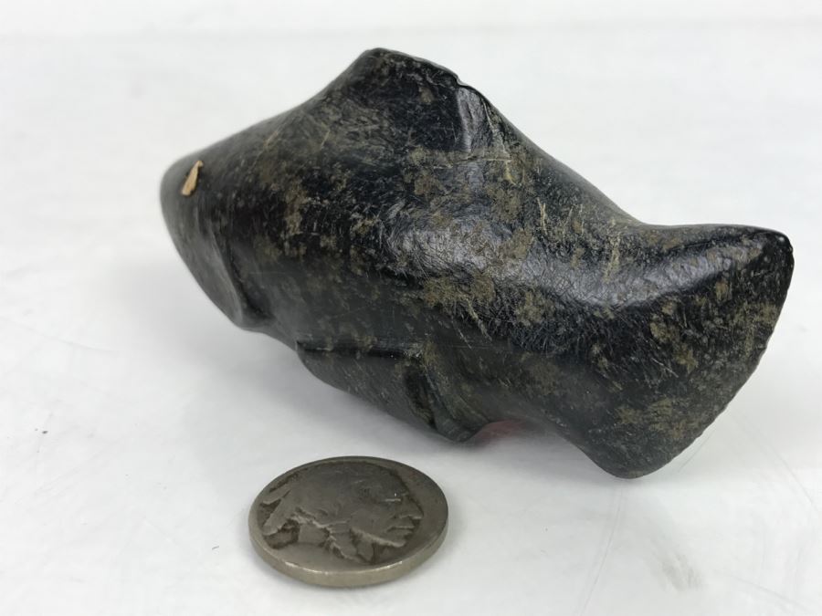 Antique Carved Stone Steatite Fish From Chumash Indian Native American Central Coast CA [Photo 13]