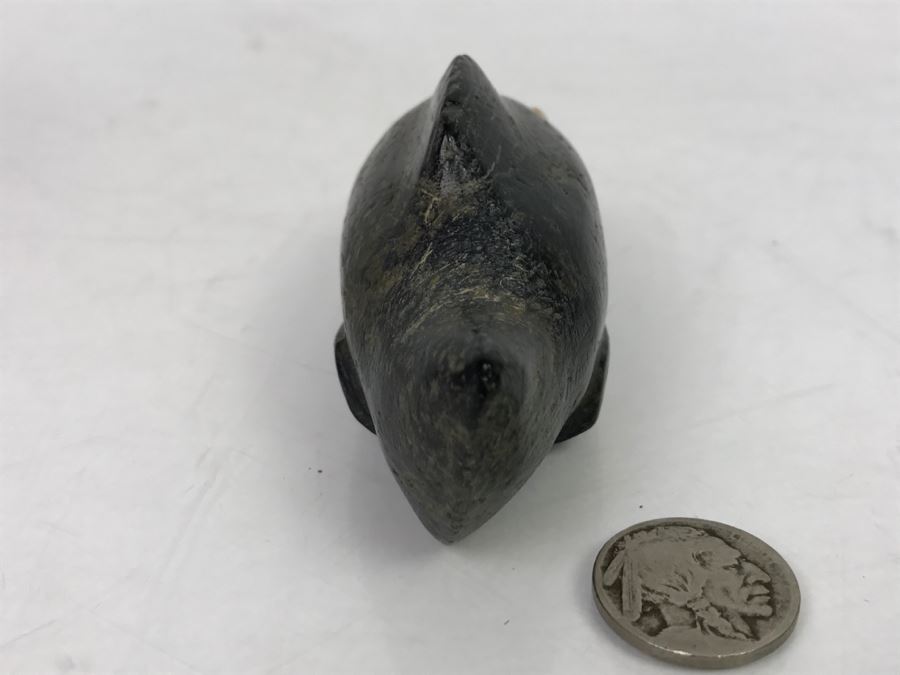 Antique Carved Stone Steatite Fish From Chumash Indian Native American Central Coast CA [Photo 14]