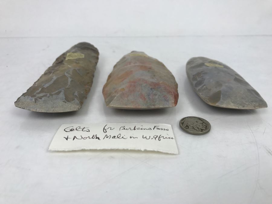 Antique Carved Stone Tools Ax Heads From Burkina Faso And Northern Mali In West Africa [Photo 6]