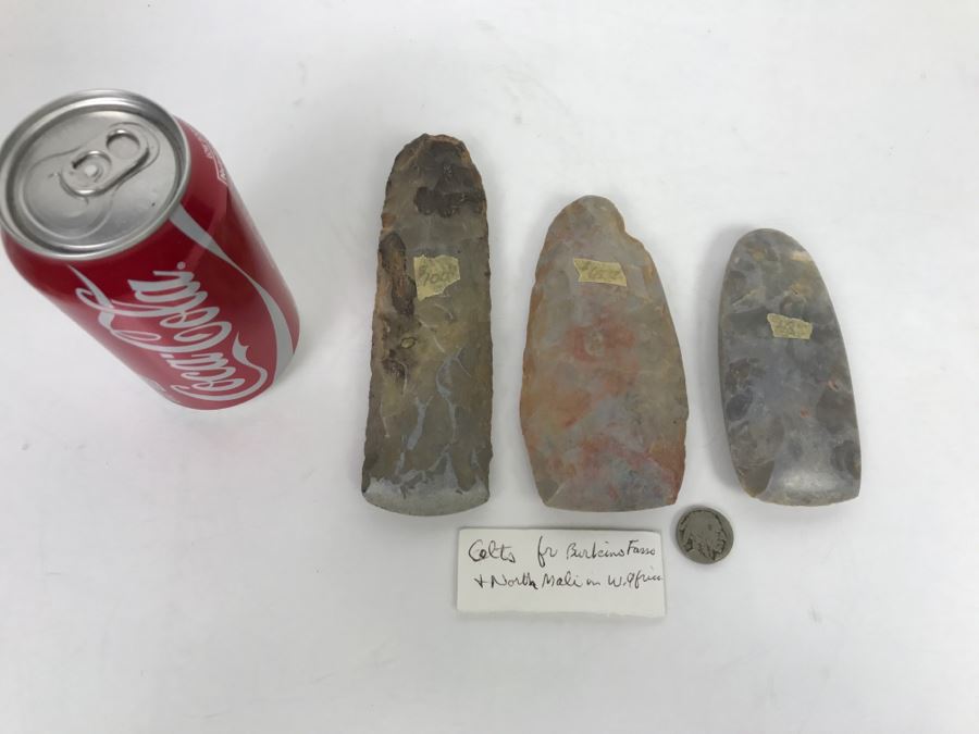 Antique Carved Stone Tools Ax Heads From Burkina Faso And Northern Mali In West Africa [Photo 2]