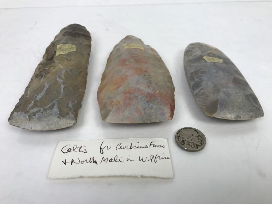 Antique Carved Stone Tools Ax Heads From Burkina Faso And Northern Mali In West Africa [Photo 5]