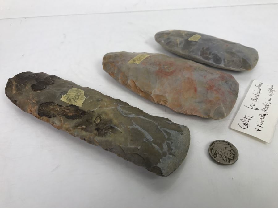 Antique Carved Stone Tools Ax Heads From Burkina Faso And Northern Mali In West Africa [Photo 20]