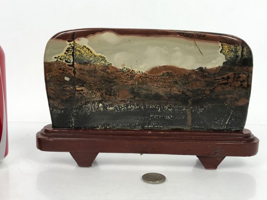 Mixed Stone Plein-Air Artwork On Wooden Stand [Photo 2]