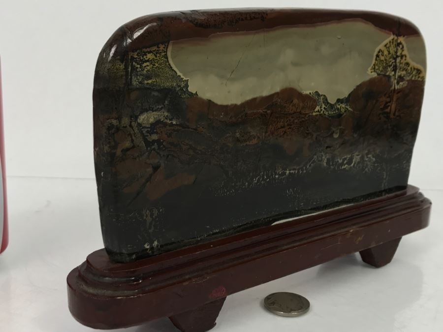 Mixed Stone Plein-Air Artwork On Wooden Stand [Photo 14]