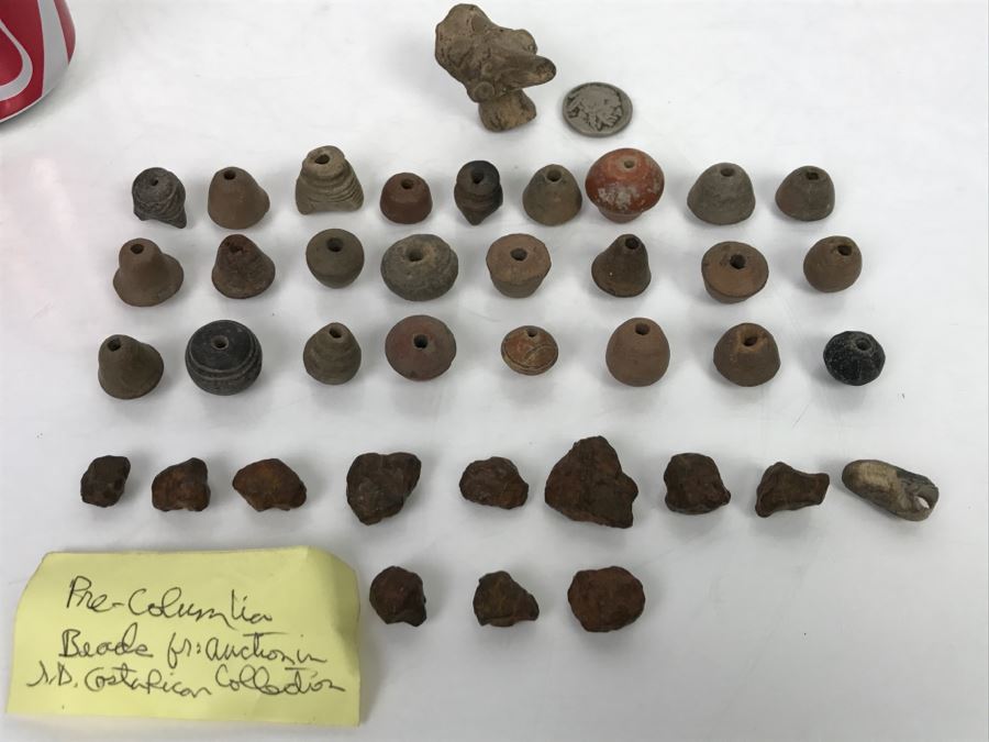 Large Collection Of Pre-Columbian Beads From Costa Rica (See All Photos)