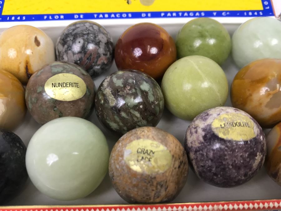 Various Carved Stones Spheres Nunderite, Crazy Lace, Lepidolite, Zebra Stone Marbles [Photo 5]