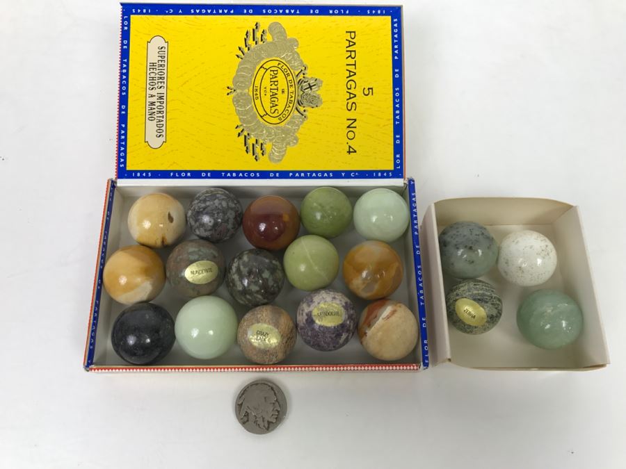 Various Carved Stones Spheres Nunderite, Crazy Lace, Lepidolite, Zebra Stone Marbles [Photo 20]