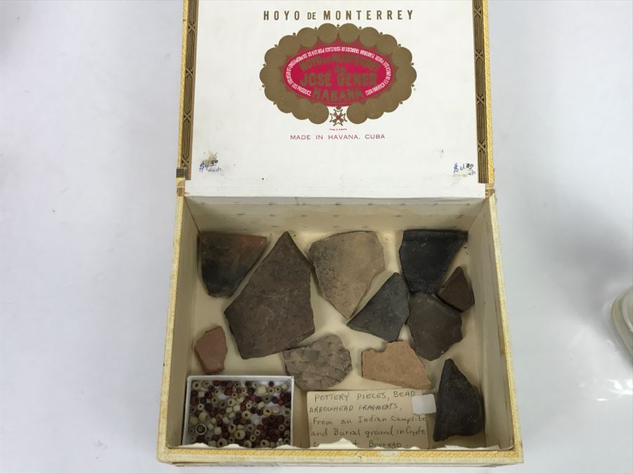 Collection Of Pottery Pieces And Beads From Indian Campsite In Coyote Canyon At Borrego [Photo 27]