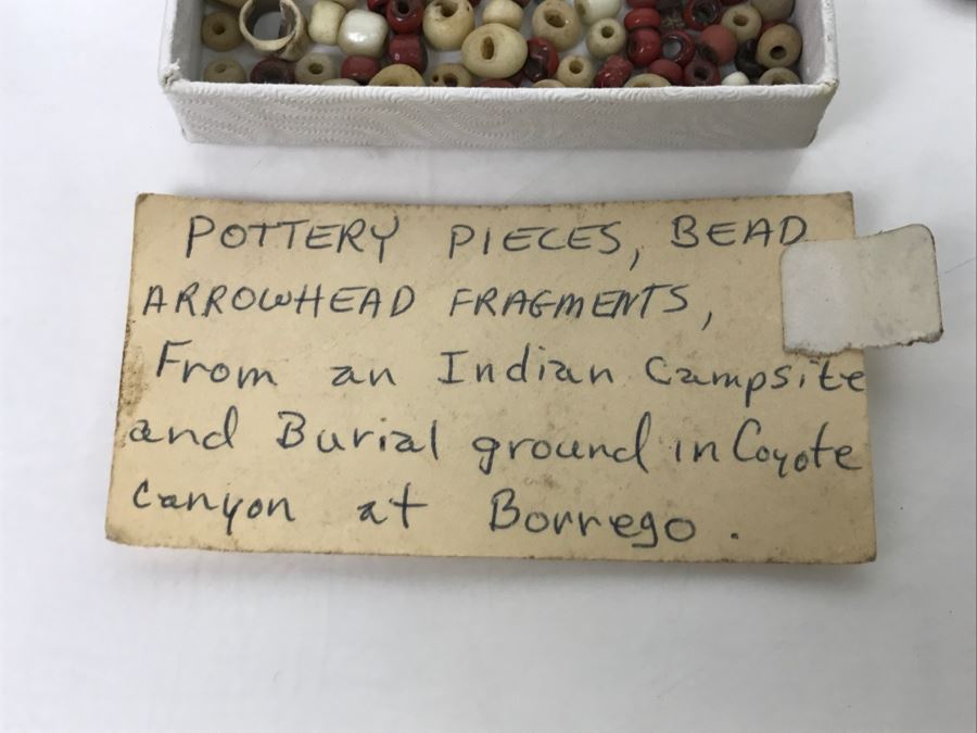 Collection Of Pottery Pieces And Beads From Indian Campsite In Coyote Canyon At Borrego [Photo 4]