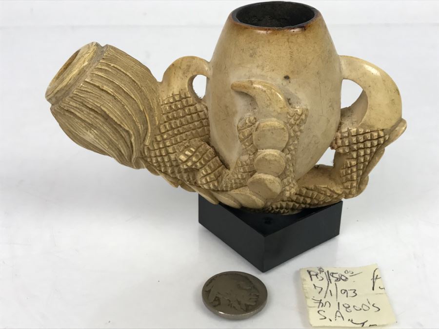 Antique Hand Carved Meerschaum Pipe From 1800's [Photo 10]