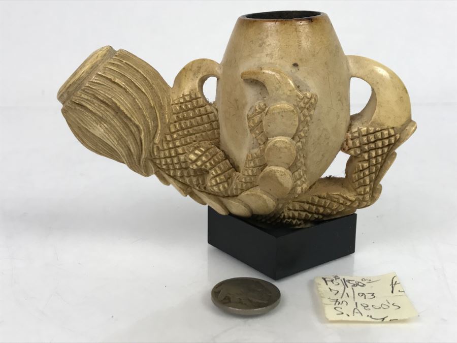 Antique Hand Carved Meerschaum Pipe From 1800's [Photo 9]