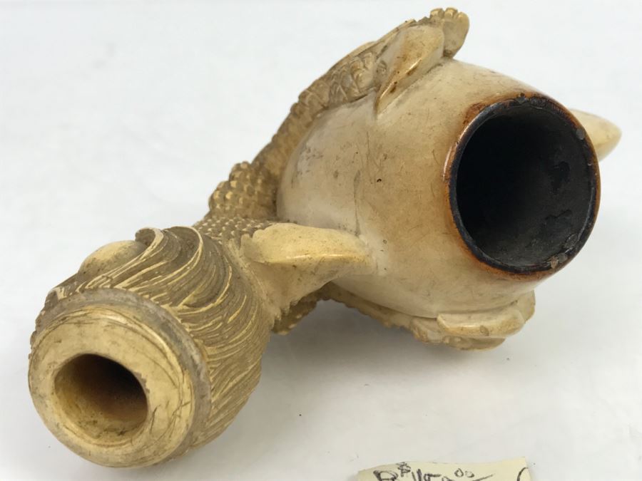 Antique Hand Carved Meerschaum Pipe From 1800's [Photo 19]