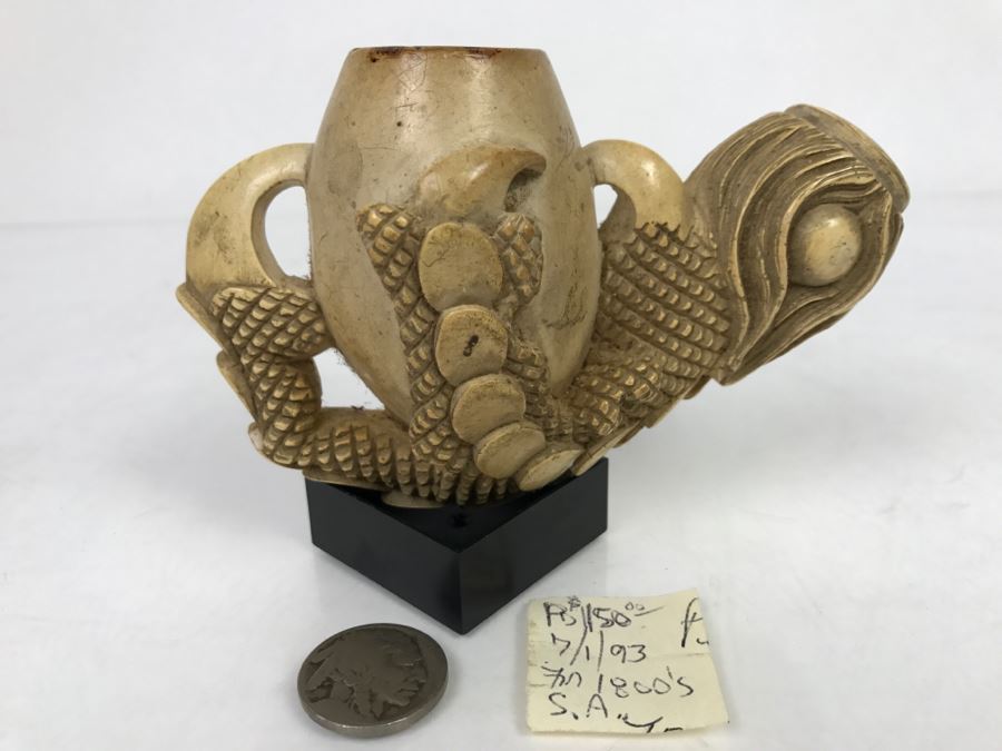Antique Hand Carved Meerschaum Pipe From 1800's [Photo 3]