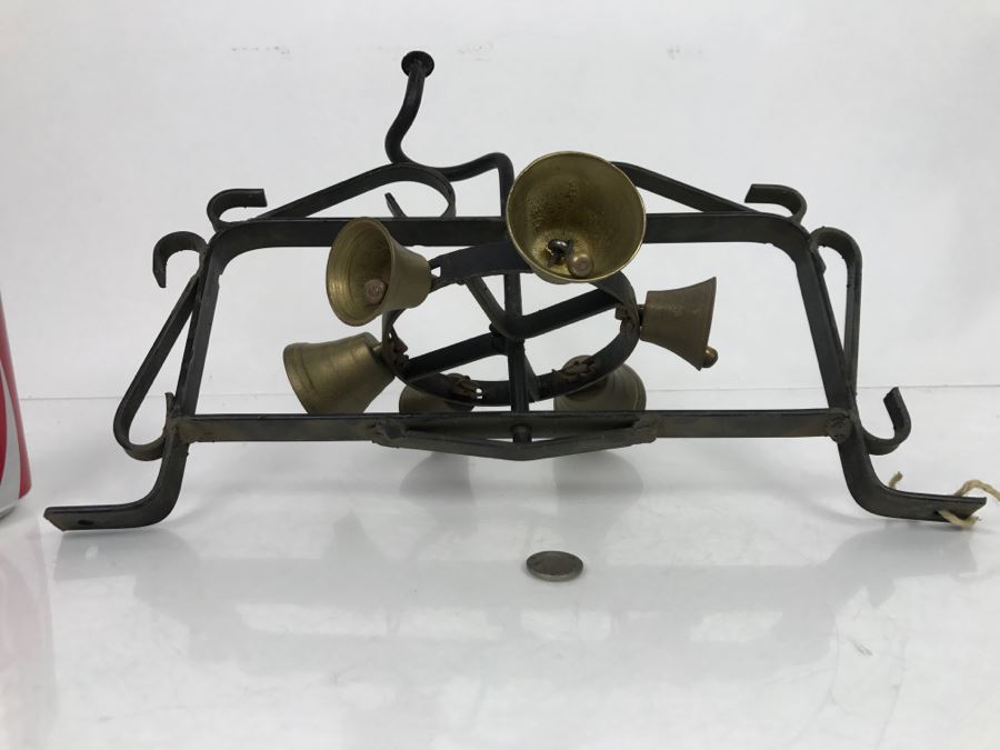 Wrought Iron Mounted Door Bell Handled Circular Bells [Photo 12]