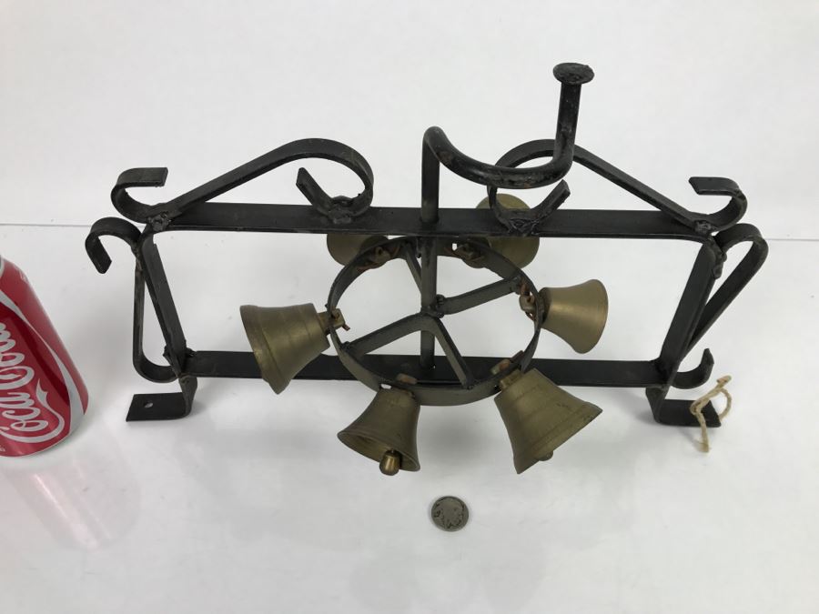 Wrought Iron Mounted Door Bell Handled Circular Bells [Photo 3]
