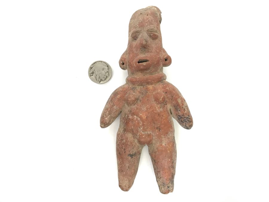 Old South American Clay Female Figure