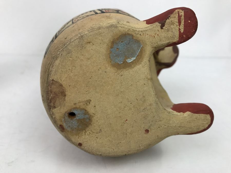 Pair Of South American Hand Painted Pottery Figures Of Man And Woman [Photo 26]