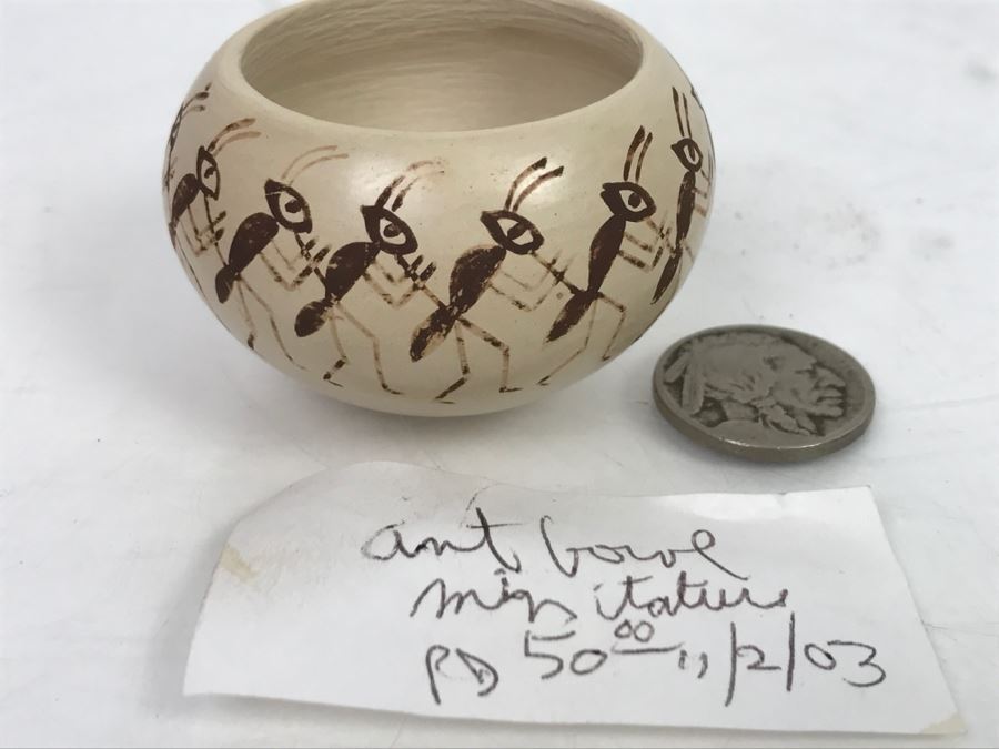Hopi Miniature Ant Bowl by Cheryl Naha Nampeyo Native American [Photo 3]