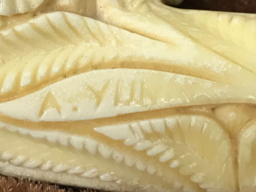 New Old Stock Hand Carved Meerschaum Pipe With Case [Photo 4]