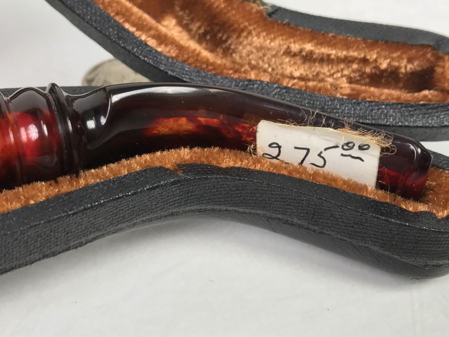 New Old Stock Hand Carved Meerschaum Pipe With Case [Photo 6]