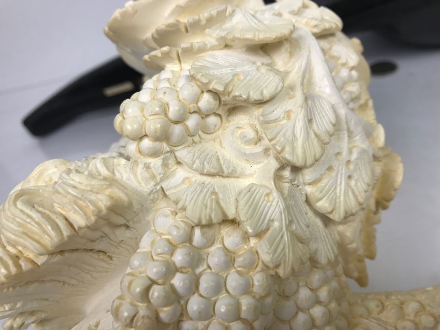 MEGA LARGE Hand Carved Meerschaum Pipe With Case Of Wine God Bacchus Retailed From $1,200 [Photo 25]