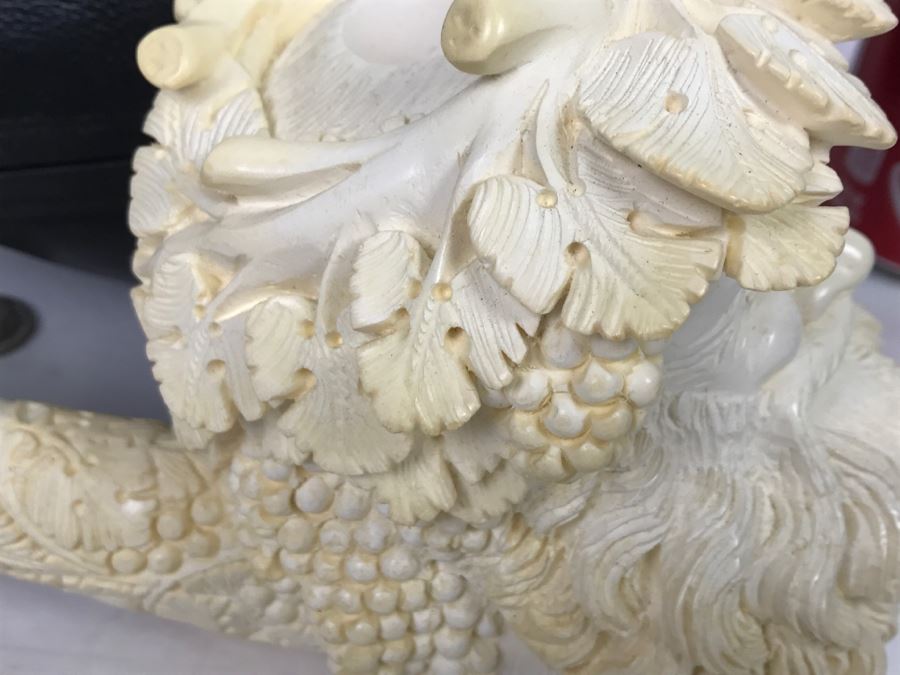 MEGA LARGE Hand Carved Meerschaum Pipe With Case Of Wine God Bacchus Retailed From $1,200 [Photo 15]