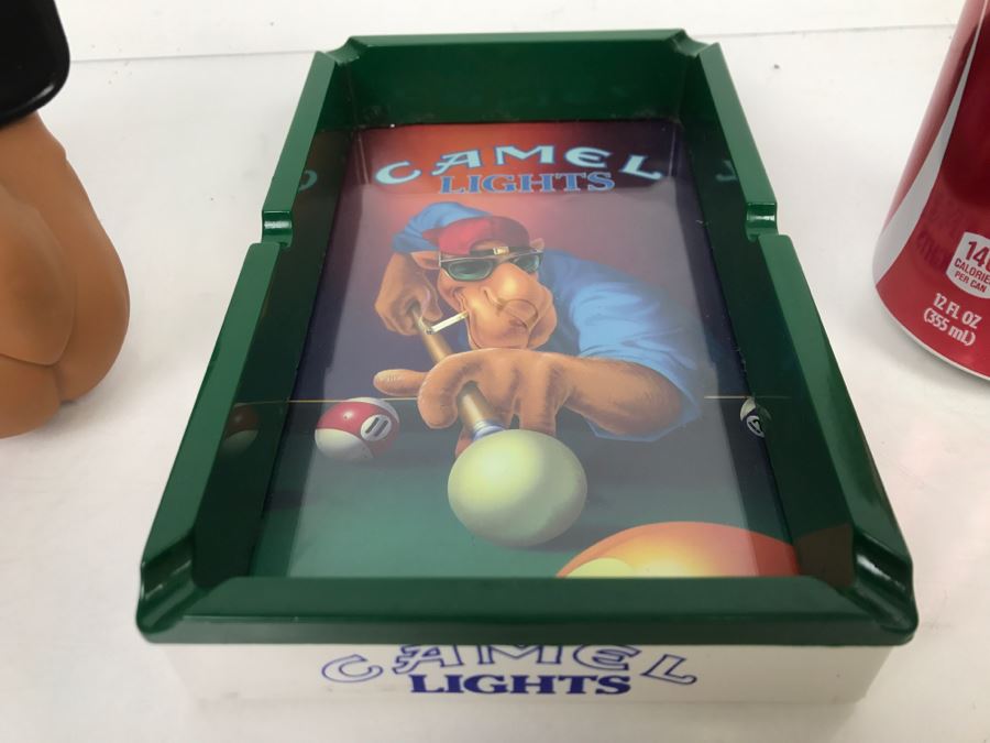 Joe Camel Cigarette Advertising Ashtray And Joe Camel Barton 'Kool' Buddies Smooth Character Banned [Photo 2]