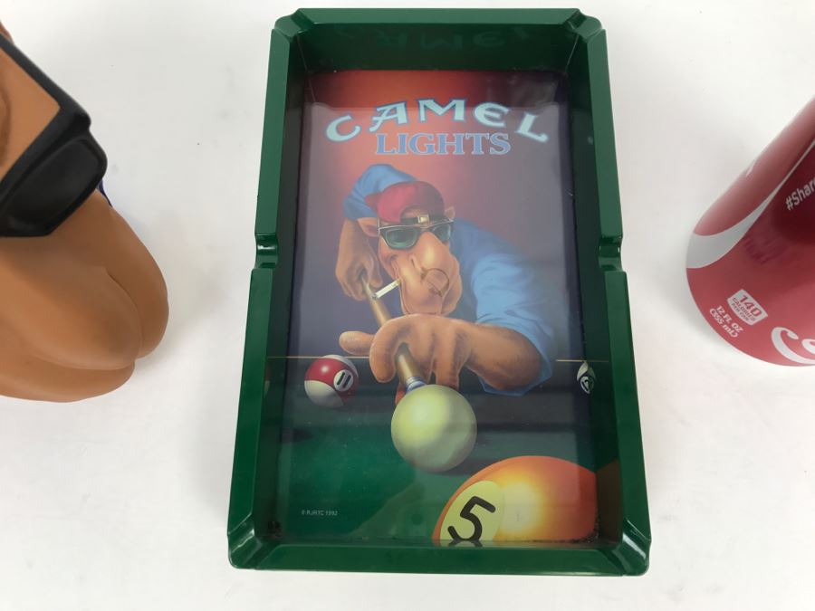 Joe Camel Cigarette Advertising Ashtray And Joe Camel Barton 'Kool' Buddies Smooth Character Banned [Photo 4]