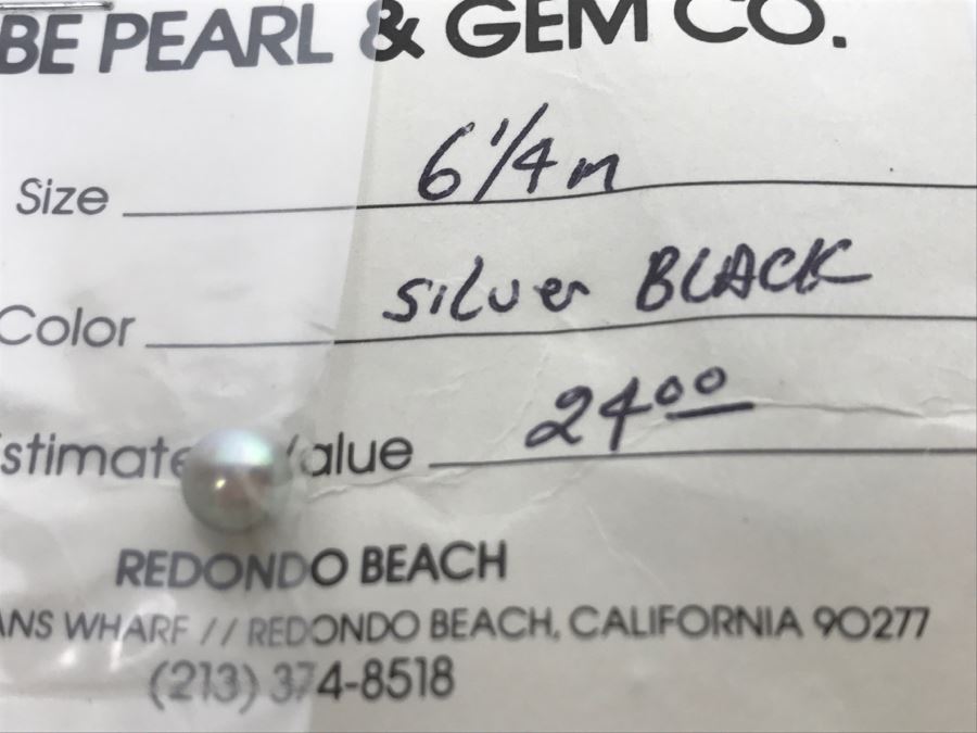 Collection Of (9) Silver Gray Black Tone Colored Pearls 6 1/4-7 3/4MM [Photo 20]