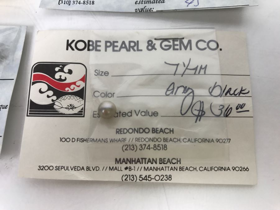 Collection Of (9) Silver Gray Black Tone Colored Pearls 6 1/4-7 3/4MM [Photo 11]