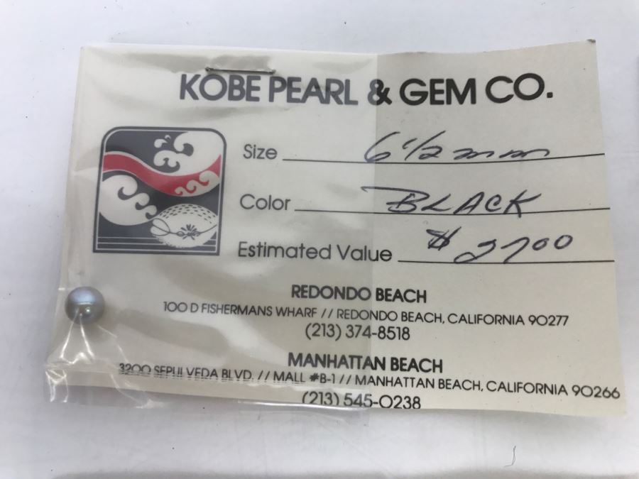 Collection Of (9) Silver Gray Black Tone Colored Pearls 6 1/4-7 3/4MM [Photo 17]