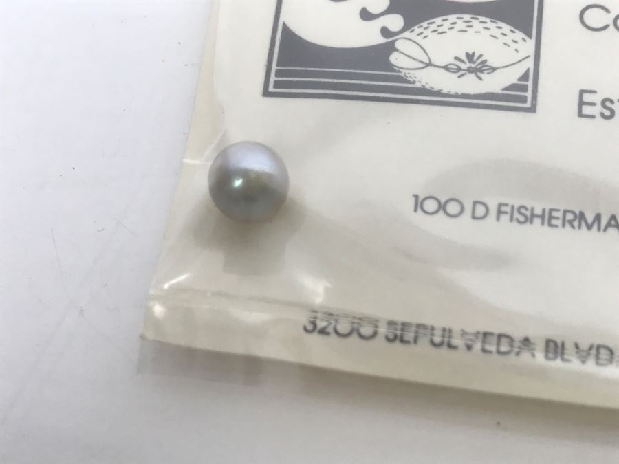 Collection Of (9) Silver Gray Black Tone Colored Pearls 6 1/4-7 3/4MM [Photo 18]