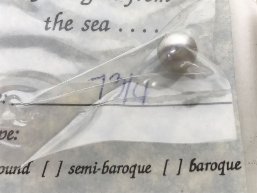 Collection Of (9) Silver Gray Black Tone Colored Pearls 6 1/4-7 3/4MM [Photo 7]