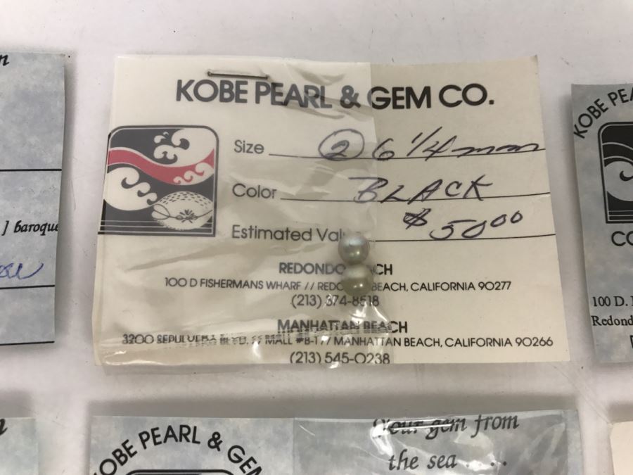 Collection Of (9) Silver Gray Black Tone Colored Pearls 6 1/4-7 3/4MM [Photo 4]