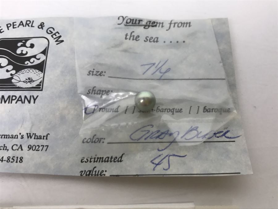 Collection Of (9) Silver Gray Black Tone Colored Pearls 6 1/4-7 3/4MM [Photo 9]