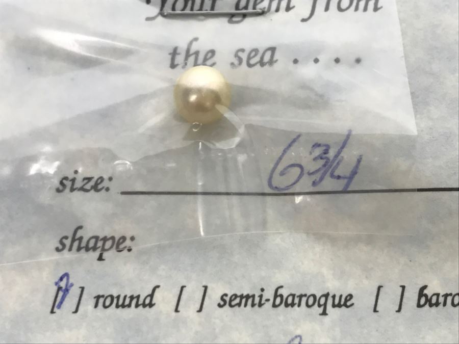 Collection Of (7) Gold Cream Tone Colored Pearls 6-7MM [Photo 6]