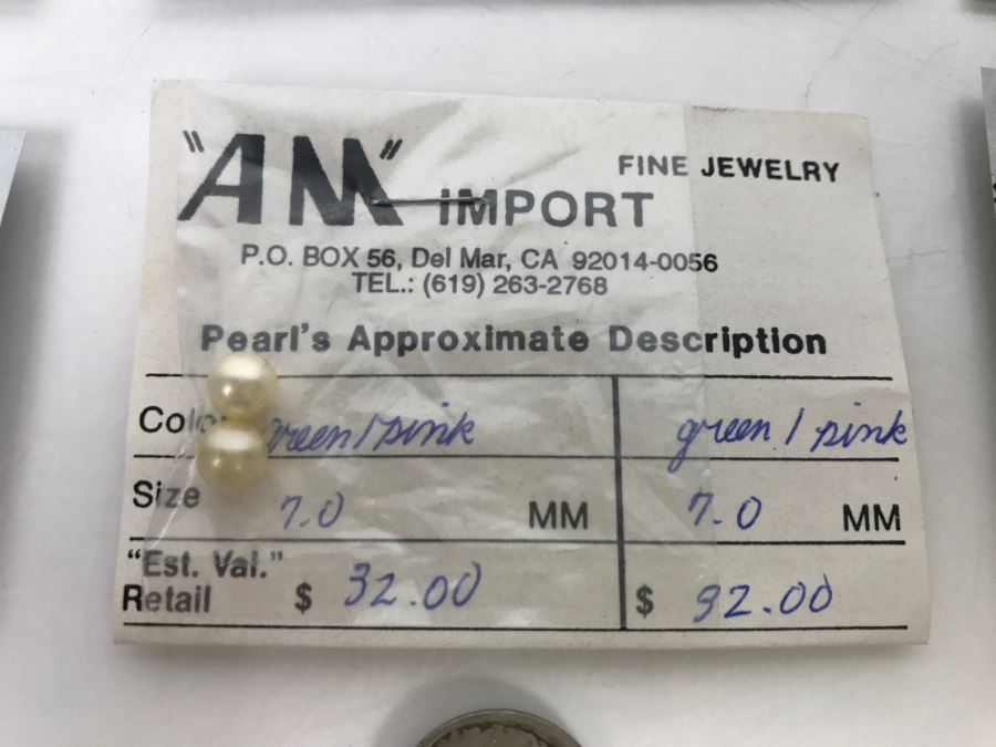 Collection Of (7) Gold Cream Tone Colored Pearls 6-7MM [Photo 7]