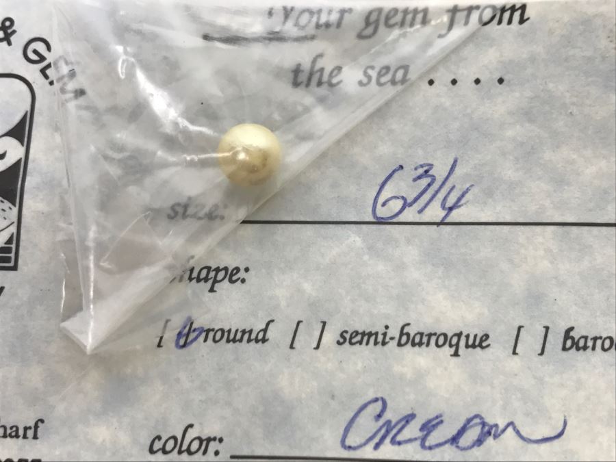 Collection Of (5) Gold Tone Colored Pearls 6 3/4MM [Photo 7]