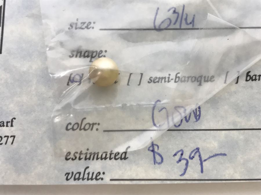 Collection Of (5) Gold Tone Colored Pearls 6 3/4MM [Photo 5]