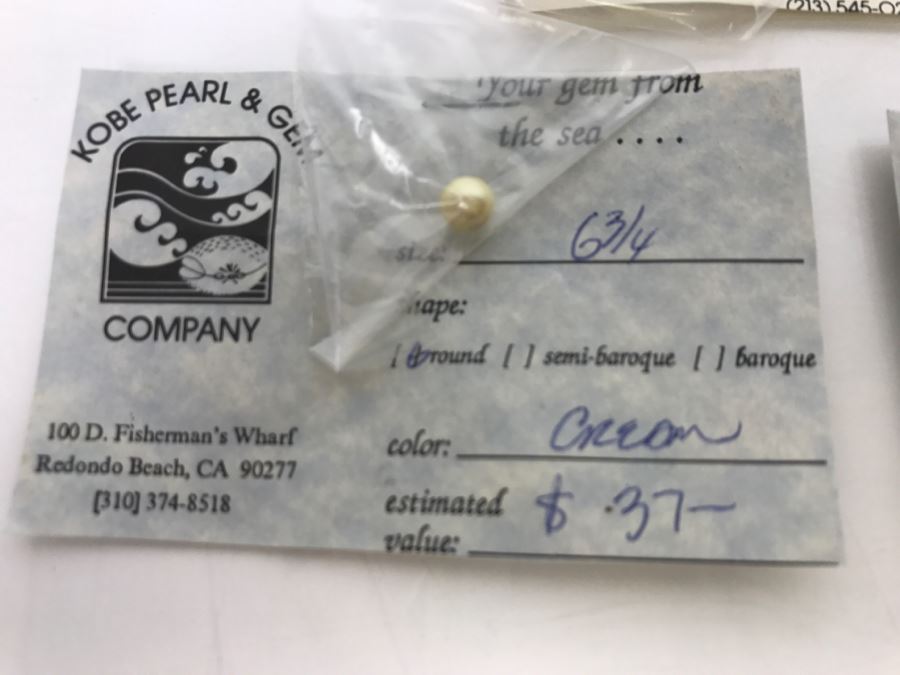 Collection Of (5) Gold Tone Colored Pearls 6 3/4MM [Photo 6]